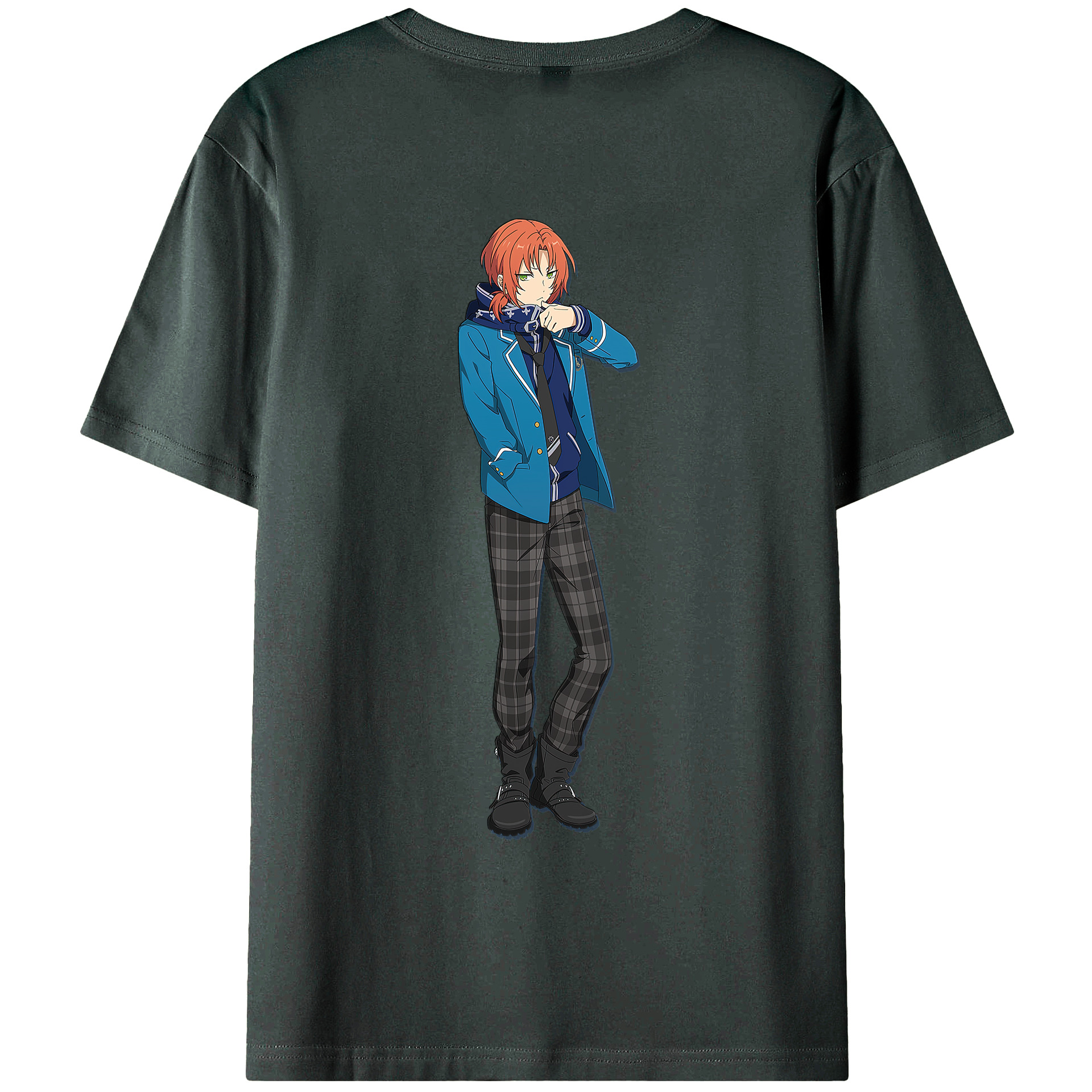 （画像用） あんさんぶるスターズ! Ensemble Stars 綿100％ メンズ半袖Tシャツ（バックプリント） 通気性